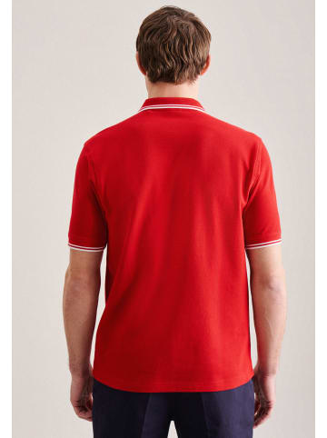 Seidensticker Polo-Shirt Gerader Schnitt (Normal-Fit) in Rot