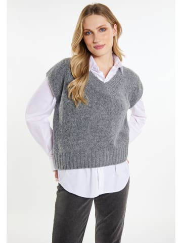 DreiMaster Damen Pullunder in Grau Melange