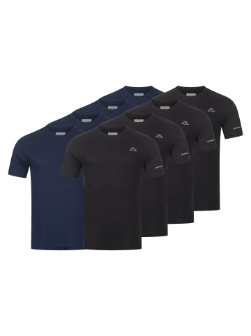 Kappa Kappa 8er Set T-Shirt BASIC in 4xSchwarz/ 4x Navy