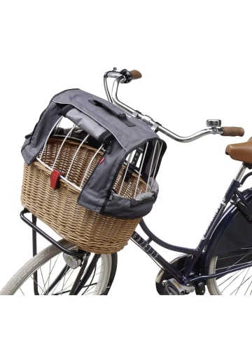 KLICKfix Doggy Basket Plus 40 - Hundefahrradkorb (Korbklip) 52 cm (brown/grey) in brown/grey