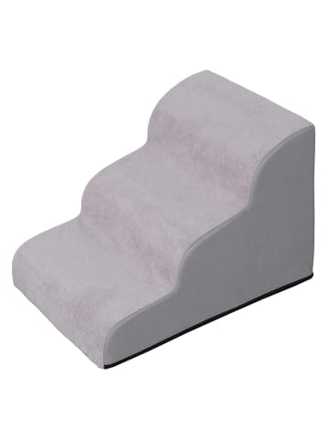 relaxdays Hundetreppe in Grau - (B)40 x (H)40 x (T)57 cm