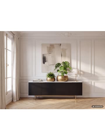 FineBuy Vase in Gold / Aluminium / 39x39x17