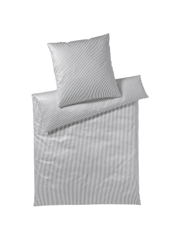 Elegante Bettwäsche Sister Stripe in silber