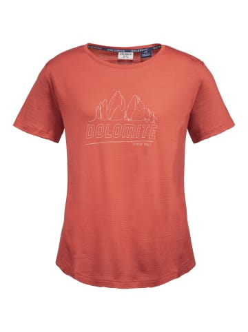 DOLOMITE W CRISTALLOMERINO SS TEE in Rot