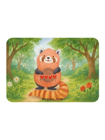 Mr. & Mrs. Panda Magnet Roter Panda Design ohne Spruch in Weiß