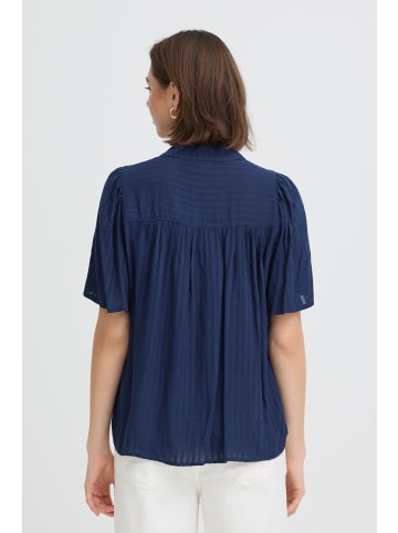 Fransa Kurzarm-Bluse FRVILLIA Relaxed fit in Navy Blazer