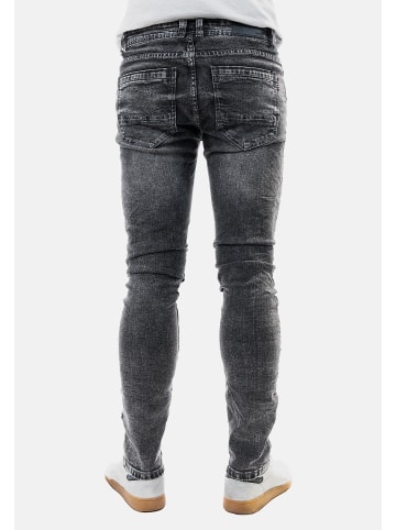 Jaylvis Denim Jeans mit Kontrastnähten und Stretch in Grau