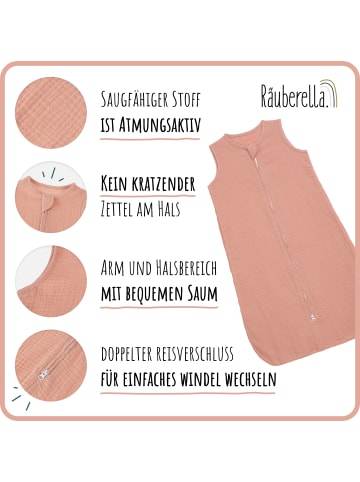 Räuberella Sommer Schlafsack Kurzarm in Rosa - 70 cm