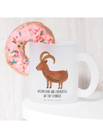 Mr. & Mrs. Panda Kaffeetasse Sternzeichen Steinbock mit Spruch in Transparent