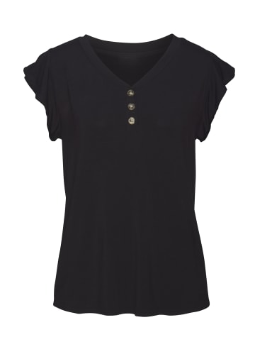 LASCANA Blusenshirt in schwarz