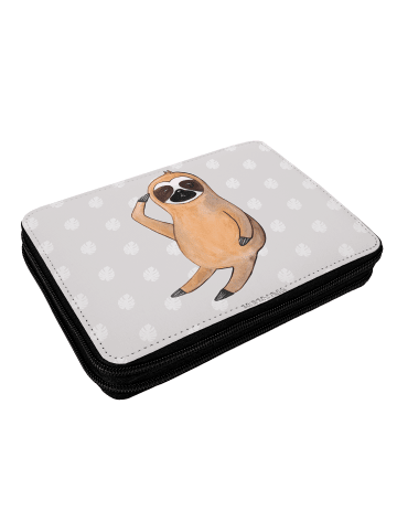 Mr. & Mrs. Panda Federmäppchen Faultier Vogel ohne Spruch in Grau Pastell