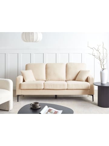 Beliani 3-Sitzer Sofa GAVLE in Beige/Schwarz - (W) 183 x (H) 83 x (L) 78 cm