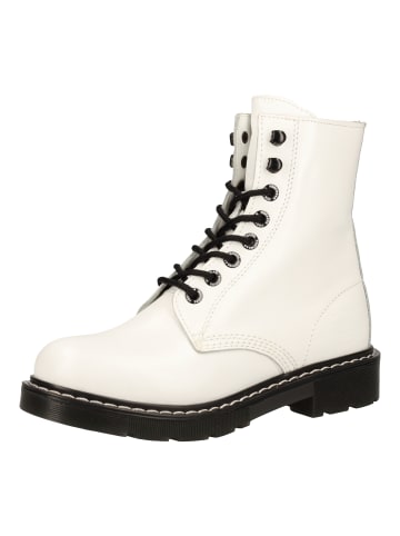 DOCKERS Stiefelette in Weiß/Schwarz
