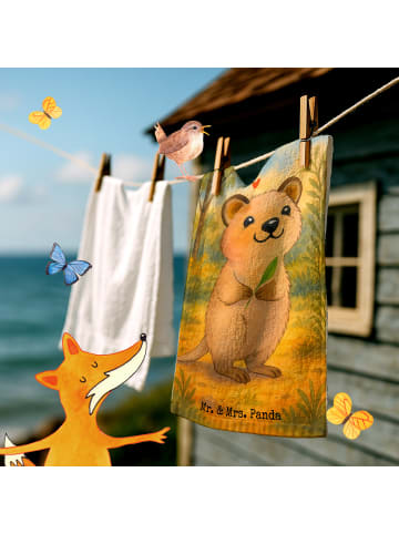 Mr. & Mrs. Panda Handtuch Quokka Happy Design ohne Spruch in Weiß