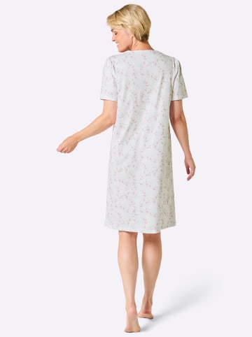 WITT WEIDEN Nachthemd in weiß-rosé-bedruckt