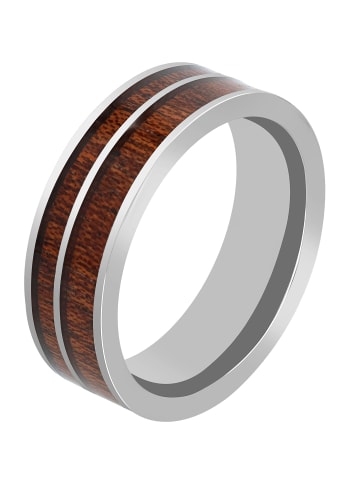 Adeliás Herren Edelstahl Ring Ringweite 62 in silber