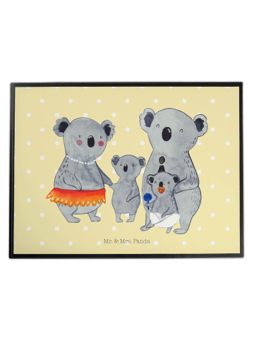 Mr. & Mrs. Panda Schreibunterlage Koala Familie ohne Spruch in Gelb Pastell