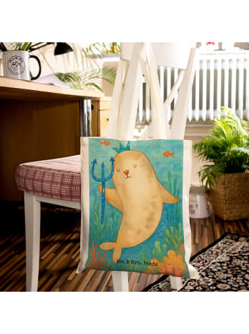 Mr. & Mrs. Panda Strandtasche Sternzeichen Wassermann Design ohn... in Weiß