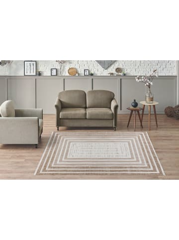 Kurzflor Teppich Stefan 125 in Braun Beige