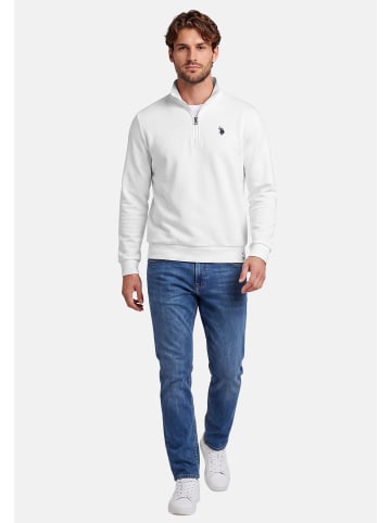 U.S. Polo Assn. U.S. POLO ASSN. Herren Pullover Half Zip P017 in Weiss - Navy