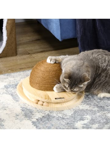 Pawhut Katzenspielzeug Natur+Kaffee