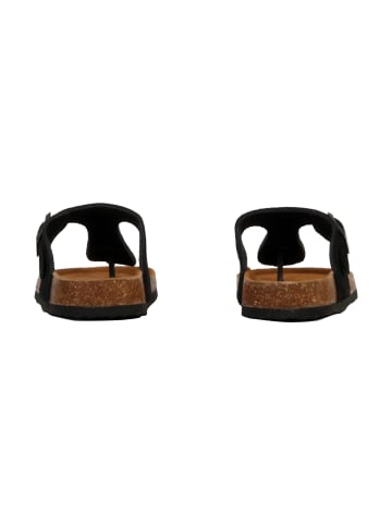 Terre de Marins Saline Leder Pantoletten Schwarz