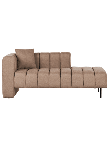 Beliani Chaiselongue LANNILS in Braun/Schwarz - (W) 173 x (H) 73 x (L) 79 cm linksseitig
