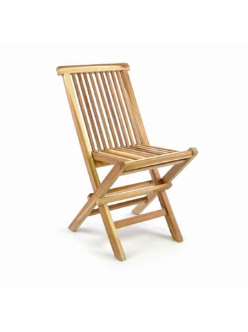 VCM  2er Gartenstuhl Kinder Klappstuhl Holz Teak in Braun