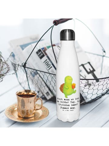 Mr. & Mrs. Panda Trinkflasche Schildkröte  Pommes mit Spruch in Weiß