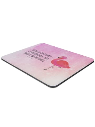 Mr. & Mrs. Panda Mouse Pad Flamingo Classic mit Spruch in Aquarell Pink