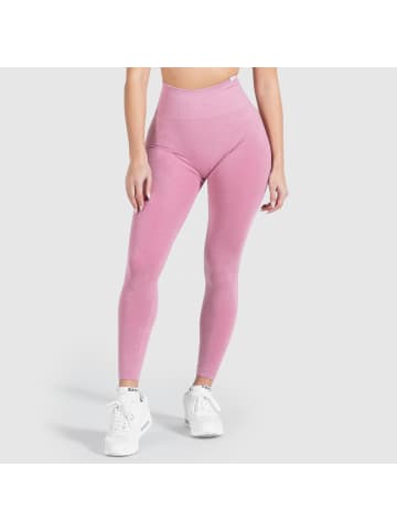 SMILODOX Leggings Amaze Scrunch Pro in Dunkelpink Melange