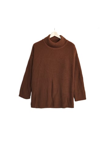 COFI 1453 Rollkragen Pullover Oversize für Herren in Braun