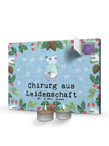 Mr. & Mrs. Panda Adventskalender Chirurg Leidenschaft mit Spruch in Eisblau