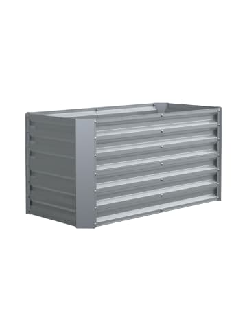 VCM  Metall Hochbeet Gartenbeet 180x90 Galdo L in Silber