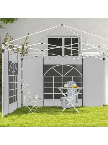 Outsunny Seitenteile für Pavillon,295L x 195H cm,Weiß