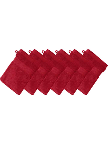 Erwin Müller Frottier Waschhandschuh 6er-Pack Friedrichshafen in rot