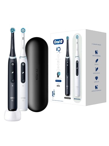 Oral-B Elektrische Zahnbürste "iO Series 5 mit 2. Handstück" in Weiß/Schwarz