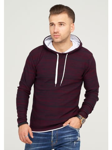 behype Kapuzensweatshirt NATHANAEL in Bordeaux