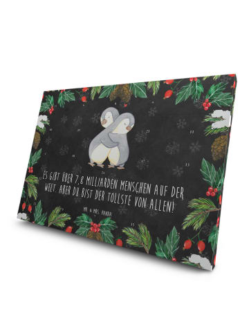 Mr. & Mrs. Panda Advents-Teekalender Pinguine Kuscheln mit Spruch in Kreidetafel