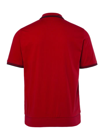Men Plus Poloshirt in dunkelrot