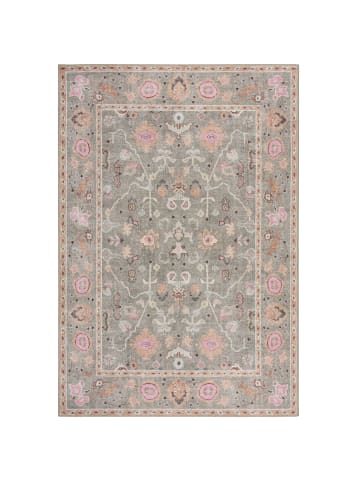KADIMA DESIGN Waschbarer Teppich Floral Muster, Orientalisch, Wohnzimmer in Multicolor-Rosa