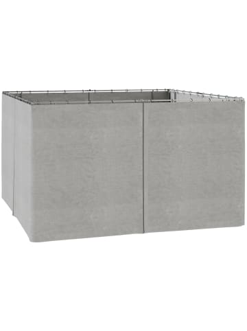 Outsunny Seitenwände 302L x 205B cm Hellgrau