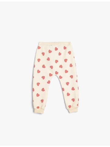 KOTON Sweathose in Beige Gemustert
