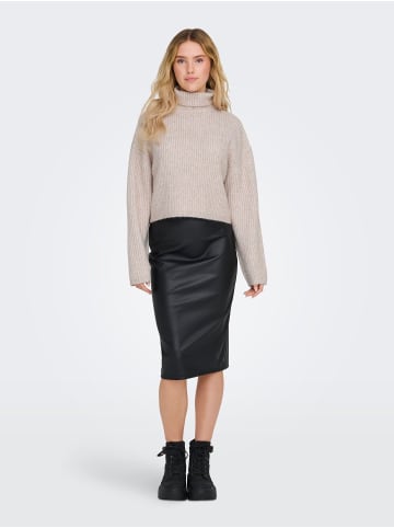 ONLY Strickpullover Rollkragen langarm in Braun-4
