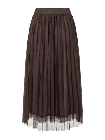 More & More femininer Schlupf-Meshrock in espresso brown