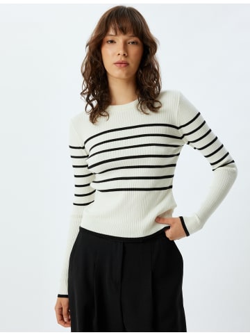 KOTON Sweater in Schwarz Gestreift