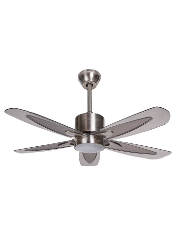 Beliani Deckenventilator mit Licht COYOTE in Silber - (W) 100 x (H) 50 x (L) 100 cm