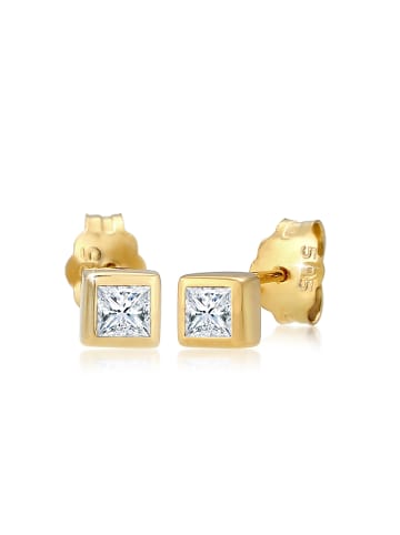 Elli DIAMONDS  Ohrringe 585 Gelbgold Geo, Viereck in Gold