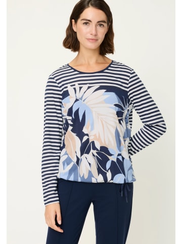 Olsen Langarmshirt Clara in marine mehrfarbig