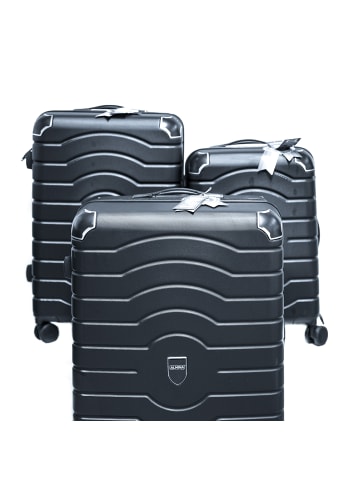Almina 3 Tlg. Reisekoffer- Set mit 4 Räder 360° drehbar, Hartschale in Anthrazit